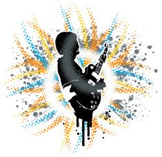 Guitarist vector design