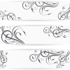Website header or banner set with beautiful floral design N2