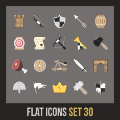 Flat icons set 30