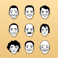 Avatar Profile Avatars Single Line Head special characters People
