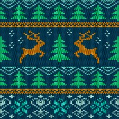 Scandinavian knitted seamless pattern N9