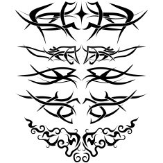 set of tattoos