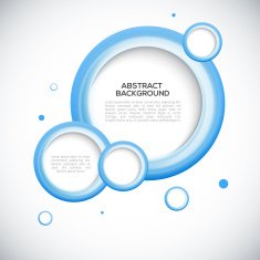 Abstract 3D blue circles background N6