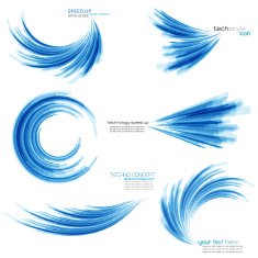 Set of technology concept abstract shapes