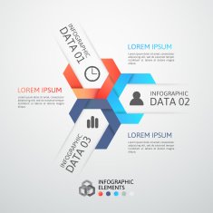 Modern business step origami style options banner N73
