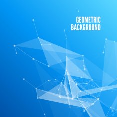 Blue Abstract Mesh Background with Circles