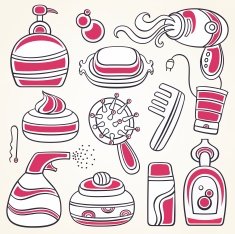 Vectors of accessories for personal hygiene N2