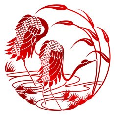Paper Cut Crane