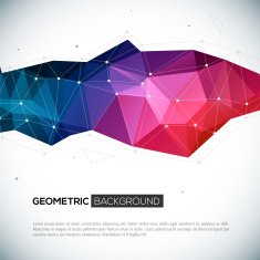 Abstract 3D geometric colorful background N3