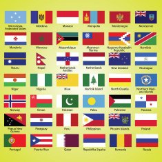 Flags of the world collection listed alphabetically icon