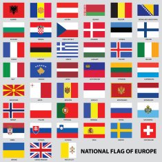 National flags of Europe