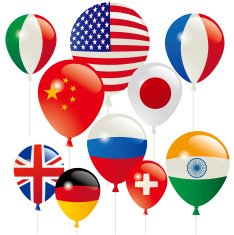 Balloons Flags of the world