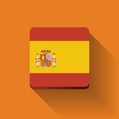 Button with flag of Spain free image download