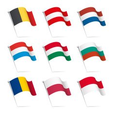 World flags waving N4