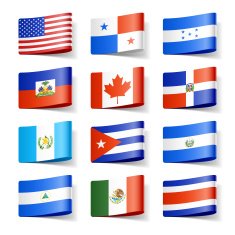 World flags North America