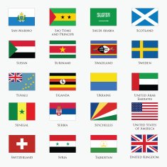 Vector set of flags N3