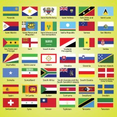 Flags of the world collection listed alphabetically icon N6