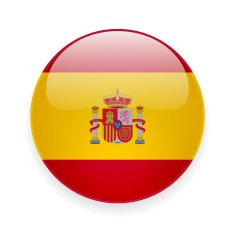 Round icon with flag of Spain