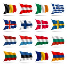 World flags waving N5