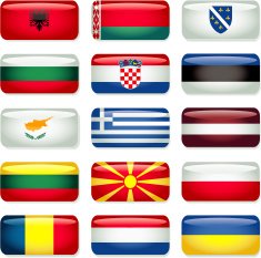 Eastern Europe Rectangular Flags