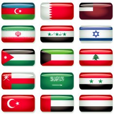 Middle East Rectangular Flags