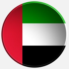 united arab emirates 3d round button
