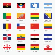 Vector set of flags N4