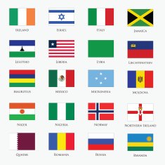 Vector set of flags N5