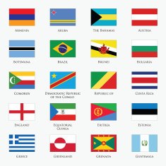 Vector set of flags N6