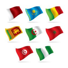Set of world flags N3