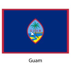 Flag of the country guam Vector illustration