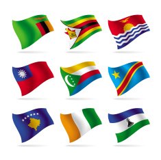 Set of world flags N4