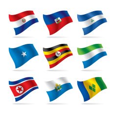 Set of world flags 10