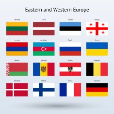 Eastern and Western Europe Flags Collection