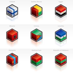 Flag Icons Set Design Elements N10