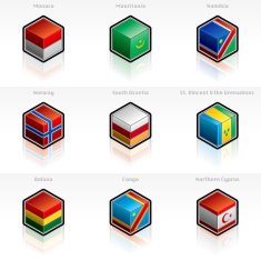 Flag Icons Set Design Elements N14
