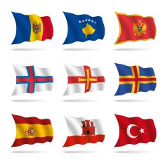 World flags waving N14