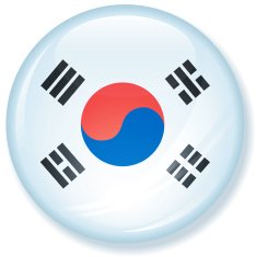 South Korea Super Glossy Flag