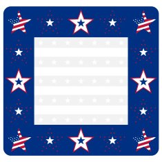 USA Stars and Stripes Frame or Border Design