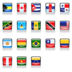 Flag North and South America
