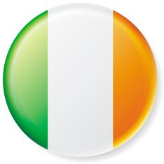 Ireland Satin Flag Button