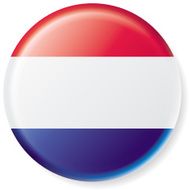 Netherlands Flag Satin Button