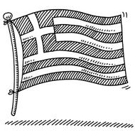Flag Greece Drawing N2