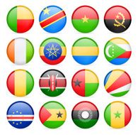 Round Flag Icon Collection - Africa N4