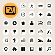 Map and Location Icons set