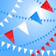 Red white a blue pennants