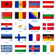 Sticker flags Europe
