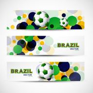 Vector illustration brazil flag colors three bubbles circles