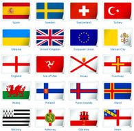 Sticker flags Europe N2