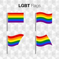 lgbt pride flags sign rainbows